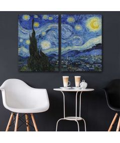 Obrazy na ścianę - Van Gogh Gwiaździsta noc (dyptyk) - zestaw obrazów