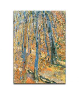 Obrazy na ścianę - Obraz z drzewami - Wsród niebieskich drzew