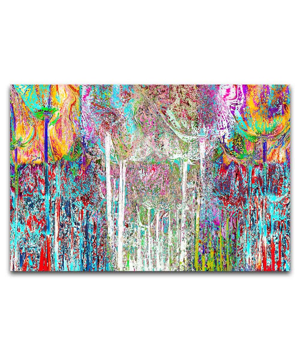 Obrazy na ścianę - Obraz Kolorowe drzewa w lesie (1-częściowy) szeroki
