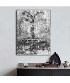 Obrazy na ścianę - Obraz nowoczesny - Drzewo mojej wyobraźni czarno białe