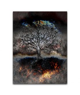 Obrazy na ścianę - Obraz na płótnie pionowy - Drzewo i ziemia