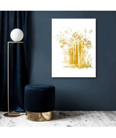 Obrazy na ścianę - Obraz na białym tle - Złote drzewa