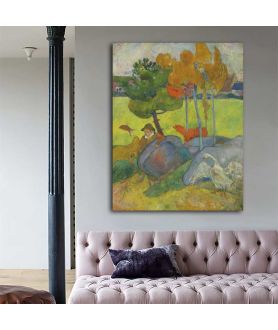 Obrazy na ścianę - Obraz Paul Gauguin - Petit Breton a l'oie