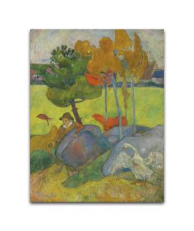 Obrazy na ścianę - Obraz Paul Gauguin - Petit Breton a l'oie