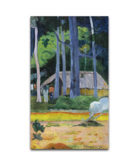 Obrazy na ścianę - Obraz Gauguina - Cabane sous les arbres (Domek pod drzewami)