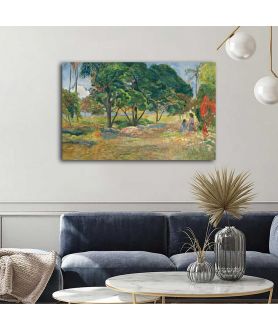 Obrazy na ścianę - Paul Gauguin obraz na płótnie - Paysage aux trois arbres (Krajobraz z trzema drzewami)