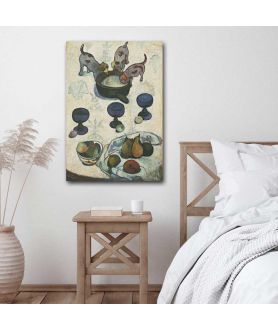 Obrazy na ścianę - Obraz do pokoju dziecka Paul Gauguin - Nature morte avec trois petits chiens (martwa natura z trzema małym...
