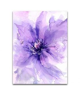 Obrazy na ścianę - Obraz fioletowy na płótnie Kwiat na wietrze