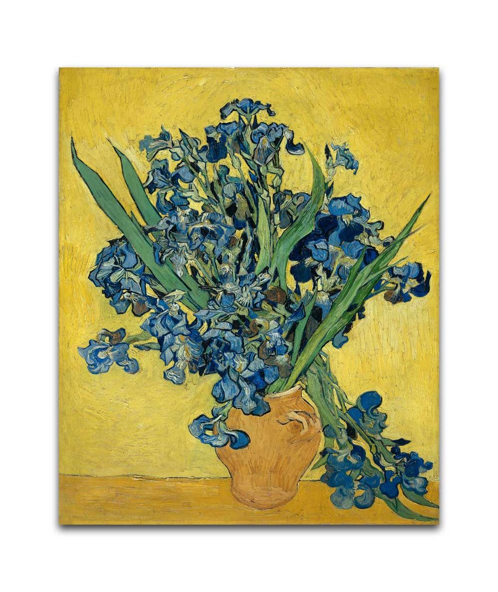 Obrazy na ścianę - Obraz na płótnie Vincent van Gogh - Irysy na żółtym tle