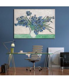 Obrazy na ścianę - Kwiaty obraz Vincent van Gogh - Wazon z irysami