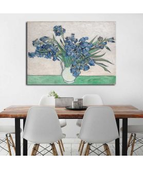 Obrazy na ścianę - Kwiaty obraz Vincent van Gogh - Wazon z irysami