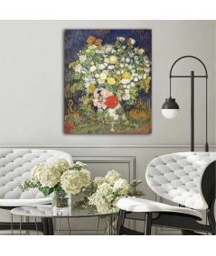 Obrazy na ścianę - Obraz Van Gogh na płótnie - Bukiet kwiatów w wazonie