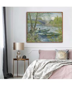 Obrazy na ścianę - Obraz Vincent van Gogh - Wędkowanie na wiosnę, Pont de Clichy