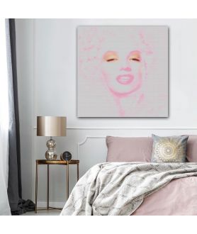 Obrazy na ścianę - Obraz nowoczesny Marilyn Monroe pink (1-częściowy) kwadrat
