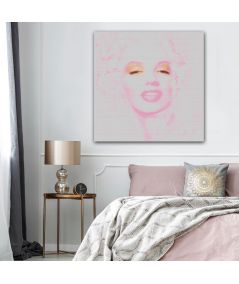 Obrazy na ścianę - Obraz nowoczesny Marilyn Monroe pink (1-częściowy) kwadrat