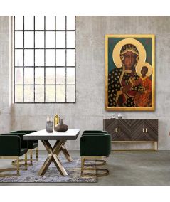 Obrazy religijne - Obraz Czarnej Madonny Matki Boskiej Częstochowskiej (2 - drukowana rama)