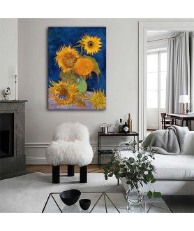 Obrazy na ścianę - Obraz Vincent van Gogh - Sześć słoneczników w wazonie
