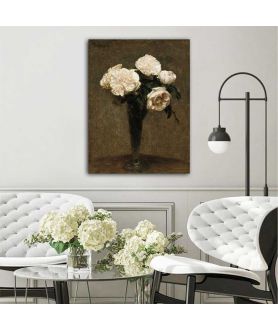 Obrazy na ścianę - Obraz Henri Fantin-Latour - Róże w wazonie
