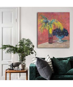 Obrazy na ścianę - Obraz Leon Wyczółkowski - Mimoza i fiołki