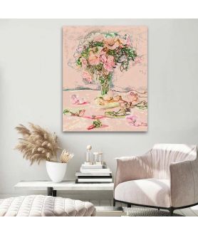 Obrazy na ścianę - Obraz różowy Kwiaty dla Salvadora (1-częściowy) pionowy