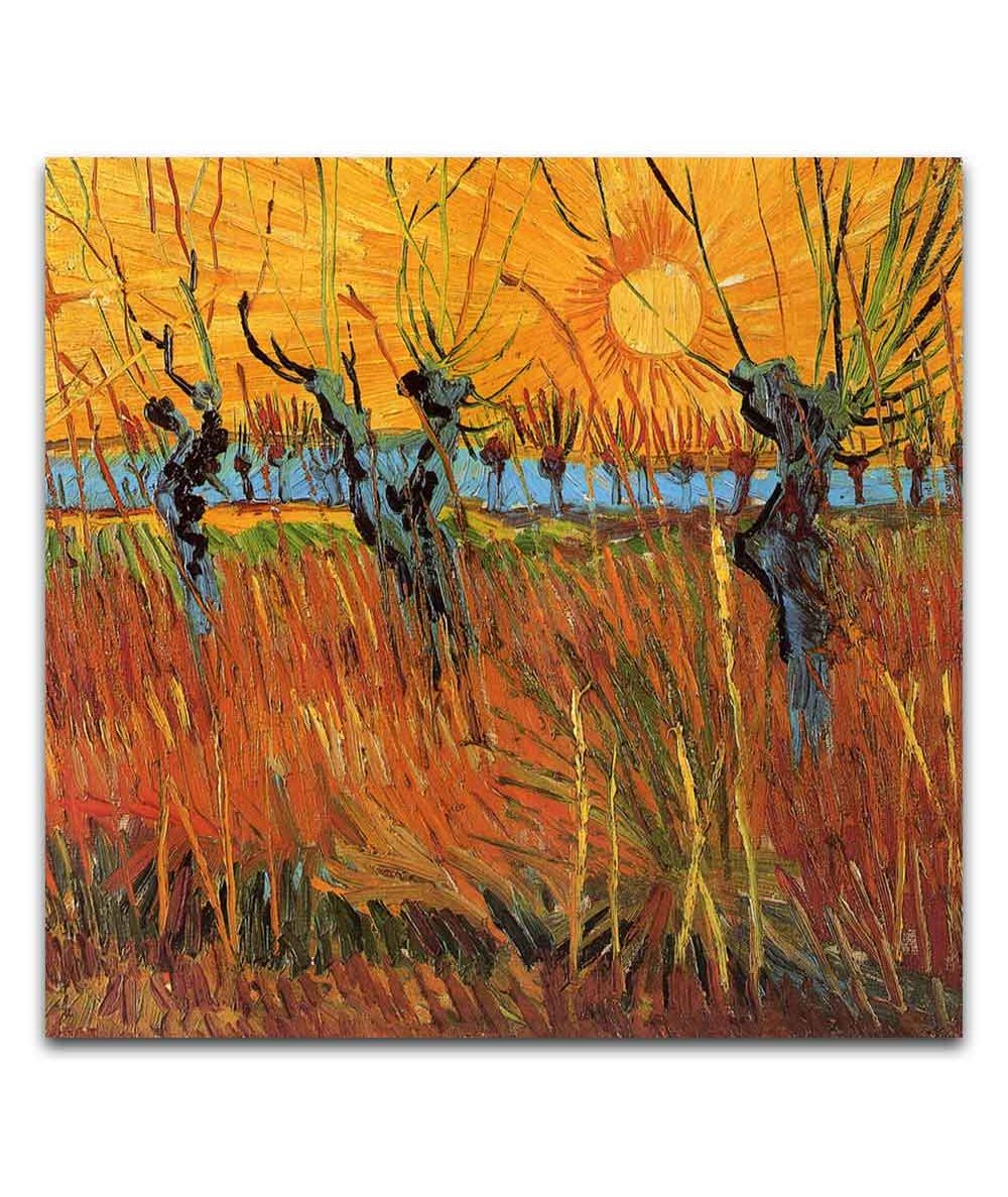Obrazy na ścianę - Obraz Vincent van Gogh - Wierzby o zachodzie słońca