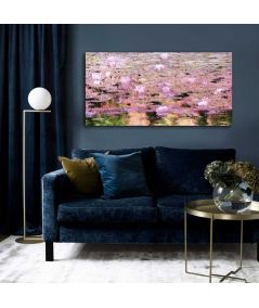 Obrazy na ścianę - Obraz krajobraz z kwiatami Pejzaż z nenufarami
