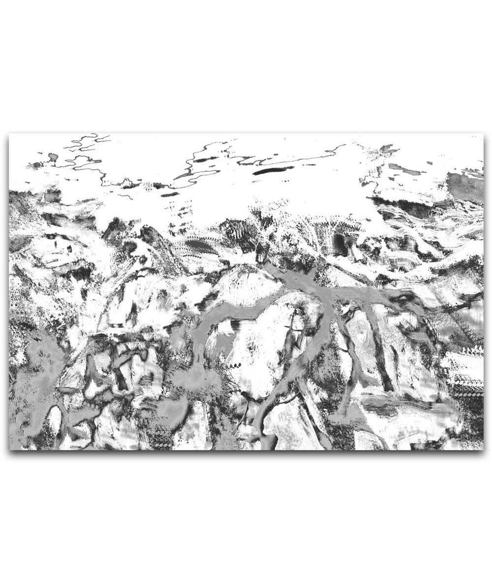 Obrazy na ścianę - Obraz pejzaż czarno biały Bagno (1-częściowy) szeroki