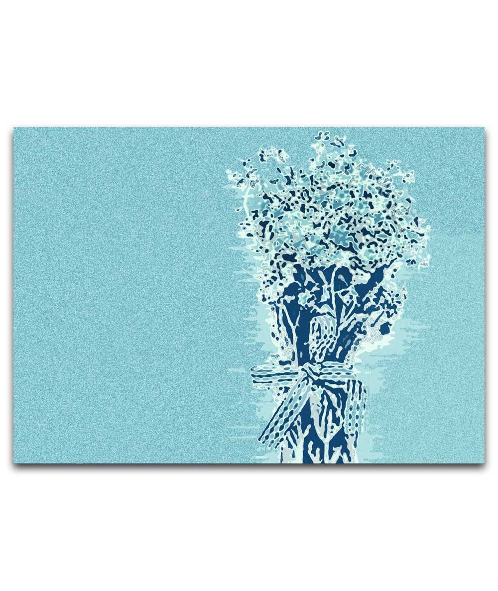 Obrazy na ścianę - Obrazek bukiet kwiatów Niezapominajki błękitne