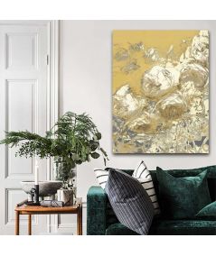 Obrazy na ścianę - Obraz z kwiatami nowoczesny Róże złoty glamour