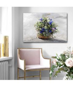 Obrazy na ścianę - Obraz z kwiatami polnymi Koszyk z kwiatami