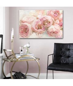 Obrazy na ścianę - Obraz na płótnie - Piwonie i róże pudrowe