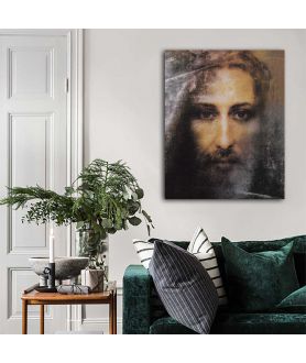 Obrazy na ścianę - Obraz na płótnie - Twarz Jezusa z Całunu Turyńskiego