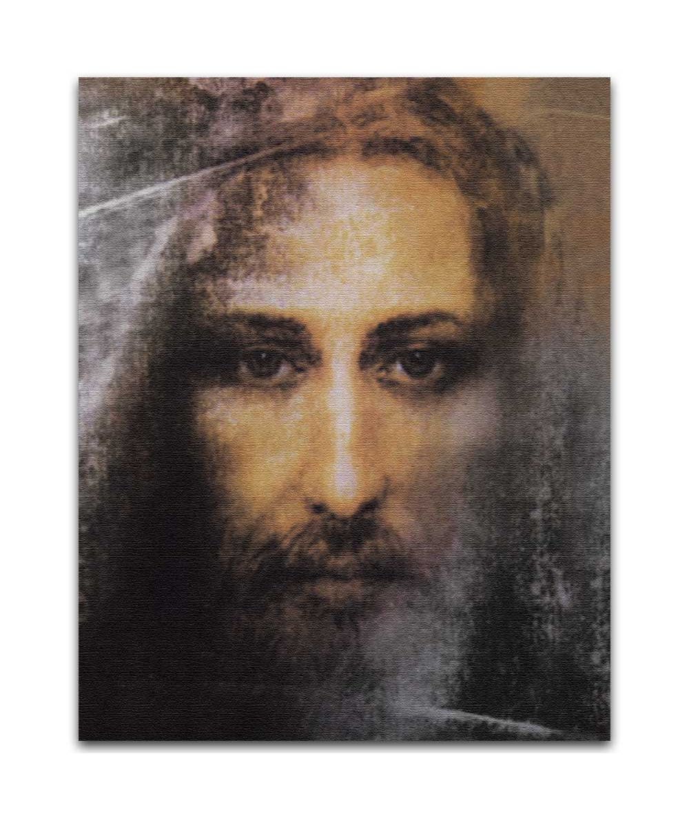 Obrazy religijne - Obraz na płótnie - Twarz Jezusa z Całunu Turyńskiego