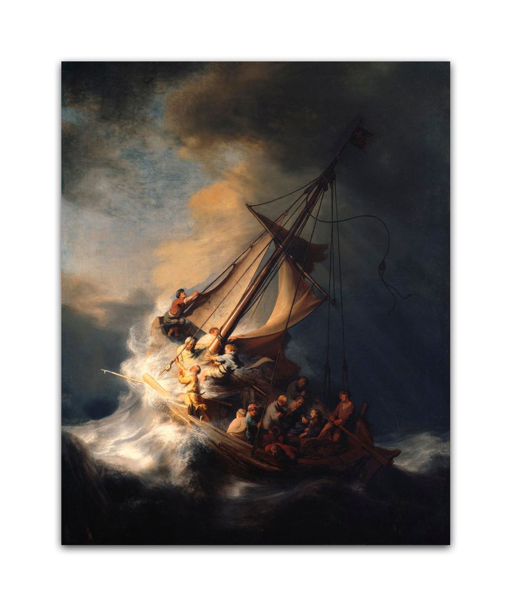 Obrazy na ścianę - Obraz na płótnie - Rembrandt - Burza na Jeziorze Galilejskim
