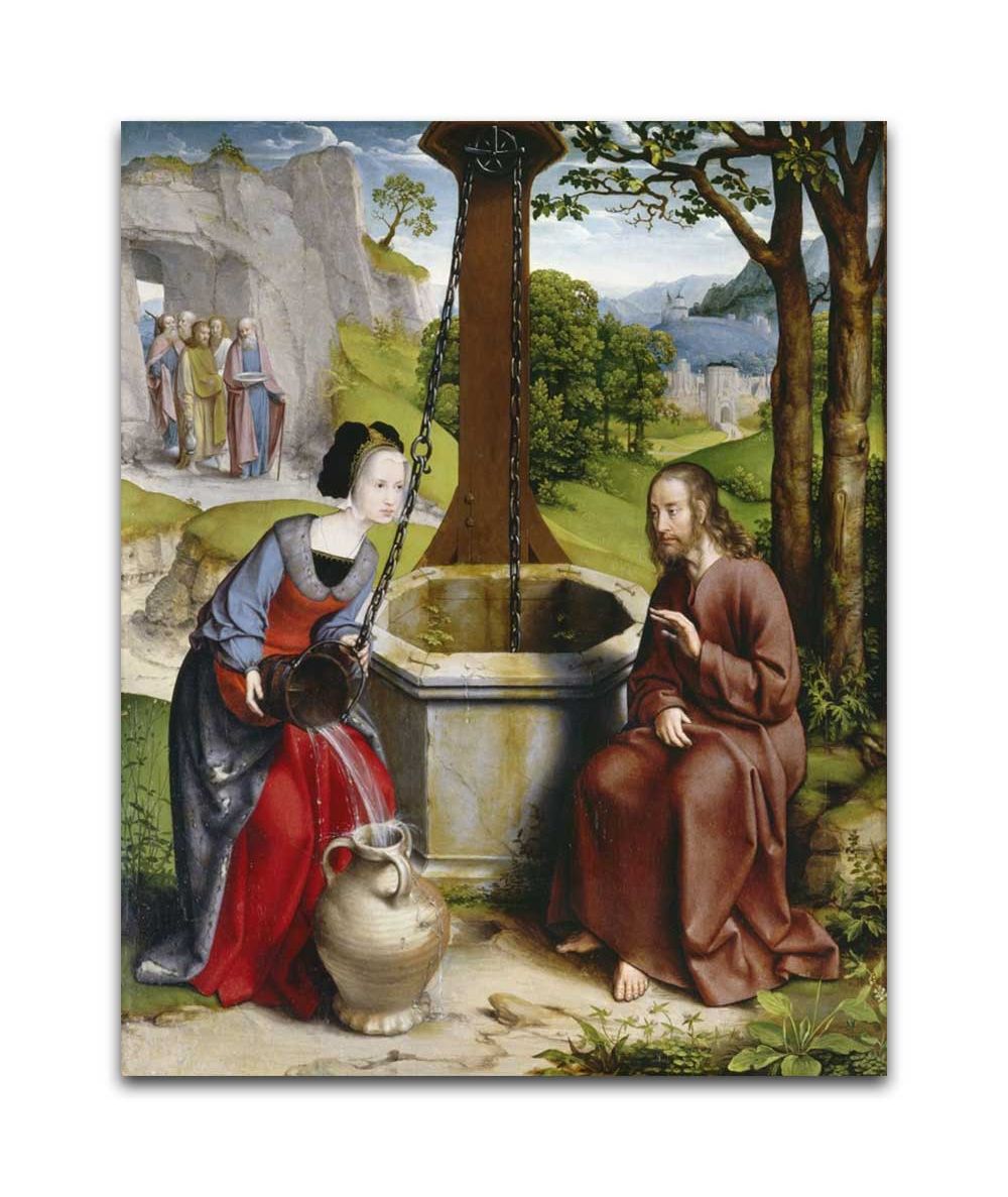 Obrazy na ścianę - Obraz na płótnie - Chrystus i dobra Samarytanka przy studni