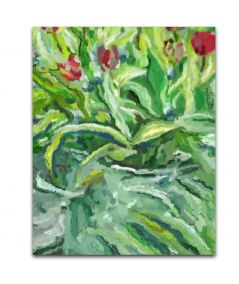 Obrazy na ścianę - Tulipany obraz na płótnie Tulipany w wiadrze (1-częściowy) pionowy