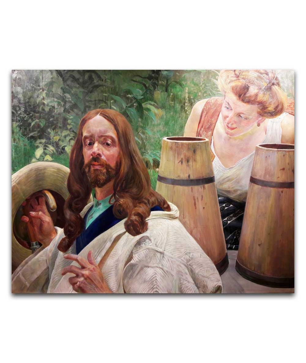 Obrazy na ścianę - Obraz na płótnie - Jacek Malczewski - Chrystus z Samarytanką