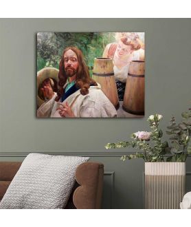 Obrazy na ścianę - Obraz na płótnie - Jacek Malczewski - Chrystus z Samarytanką