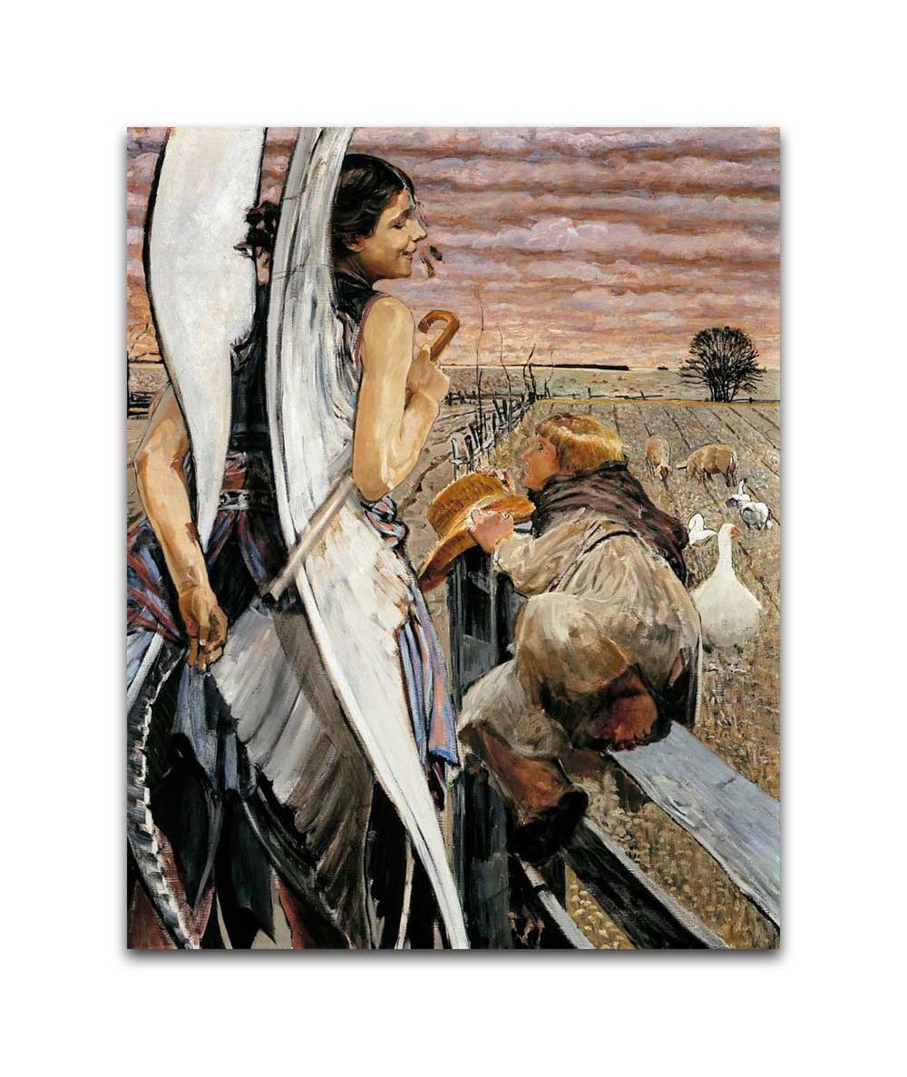 Obrazy na ścianę - Obraz na płótnie - Jacek Malczewski - Anioł i pastuszek