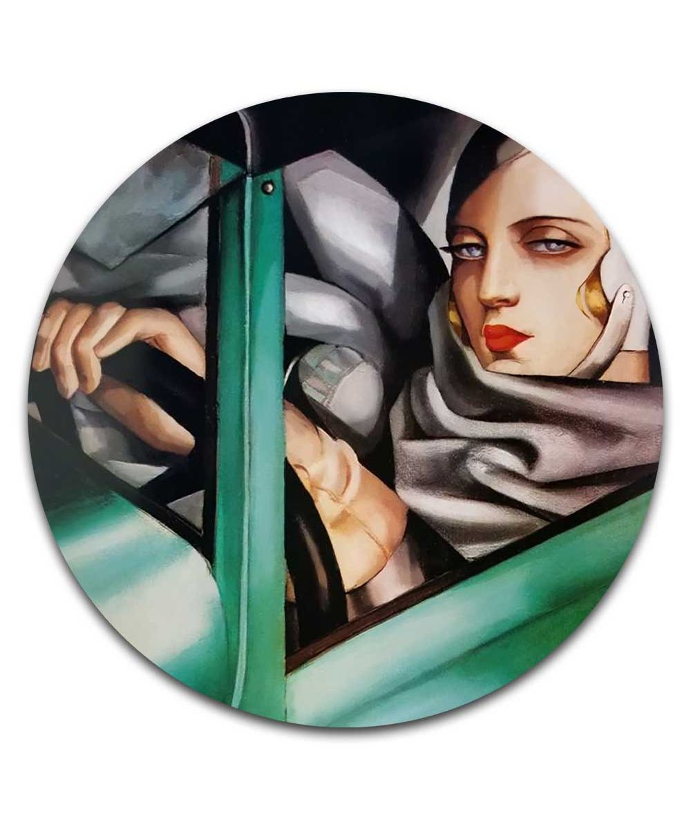 Okrągłe obrazy - Okrągły obraz na płótnie - Autoportret Tamary