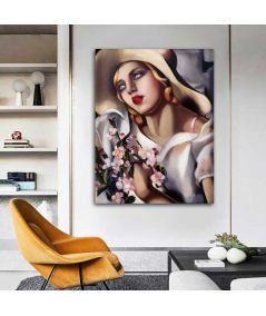 Obrazy na ścianę - Obraz na ścianę - Tamara Łempicka - Słomkowy kapelusz