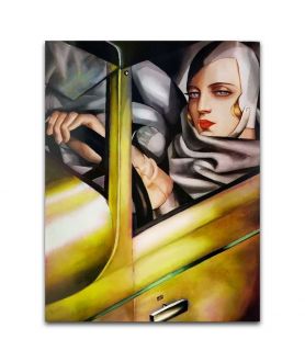 Obrazy na ścianę - Łempicka obraz na płótnie - Żółte Bugatti