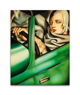 Obrazy na ścianę - Obraz Tamara de Lempicka - Autoportret w zielonym Bugatti