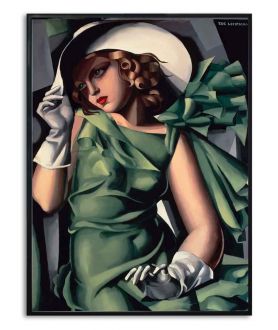 Plakat na ścianę - Łempicka - Kobieta w zielonej sukni