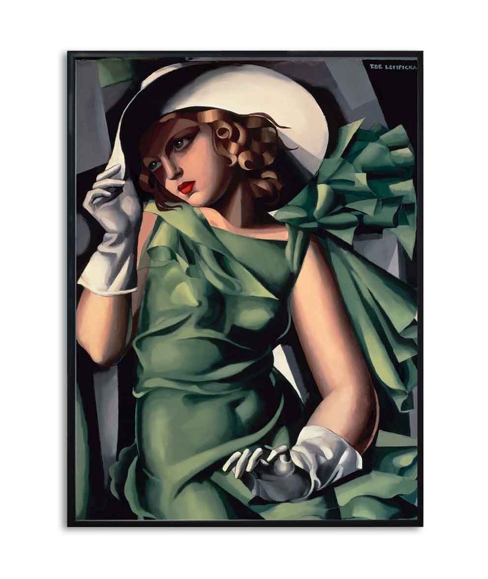 Plakat na ścianę - Łempicka - Kobieta w zielonej sukni
