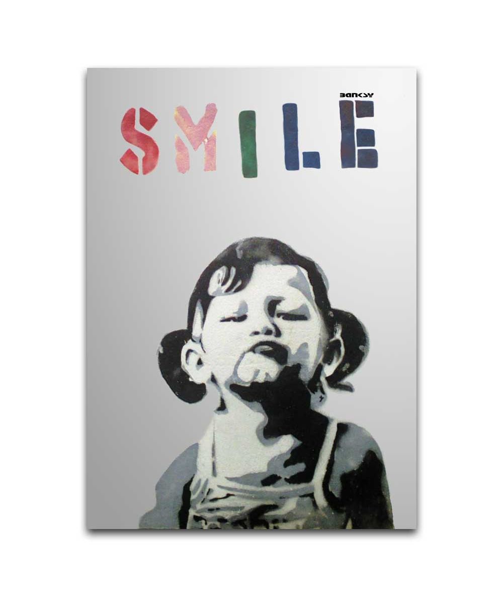 Obrazy na ścianę - Obraz na płótnie - Banksy - Girl Smile