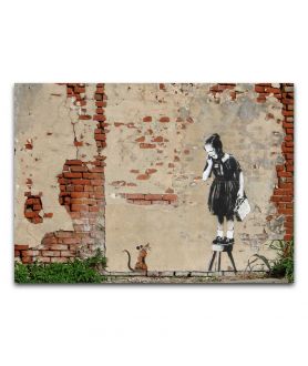 Obrazy na ścianę - Obraz na płótnie Banksy - Rat Girl
