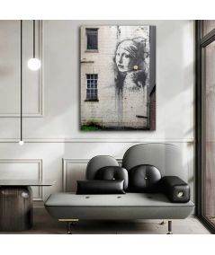 Obrazy na ścianę - Obraz na płótnie - Banksy - Dziewczyna z perłą