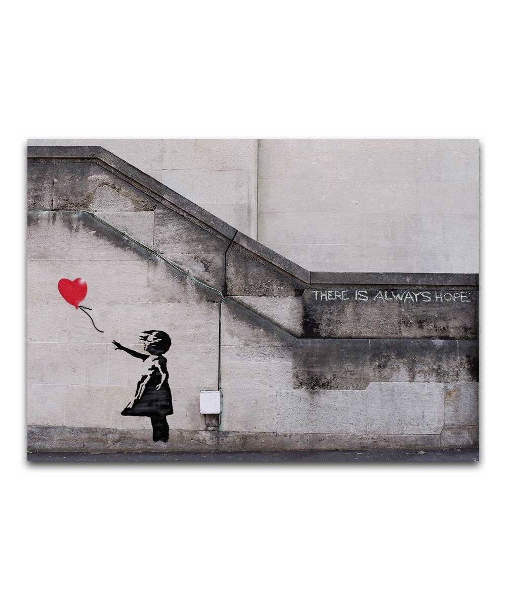 Obrazy na ścianę - Obraz Banksy - Girl with balloon There is always hope