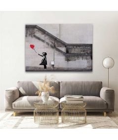 Obrazy na ścianę - Obraz Banksy - Girl with balloon There is always hope